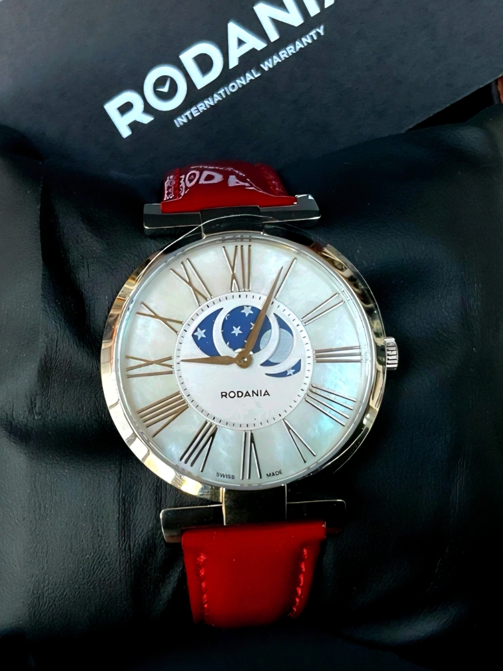 Superb Rodania Swiss Quartz Tyara Moon Ladies Watch Model 2510625